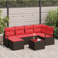 Set di divani 7 pz Marrone polyrattan