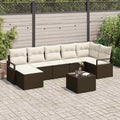Set di divani 8 pz Marrone polyrattan
