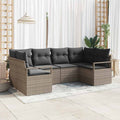Set di divani 6 pz Grigio polyrattan