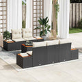 Set Divano da Giardino 6 pz Nero Poly Rattan