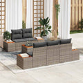 Set Divano da Giardino 6 pz Grigio Poly Rattan