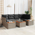 Set Divano da Giardino 6 pz Grigio Poly Rattan