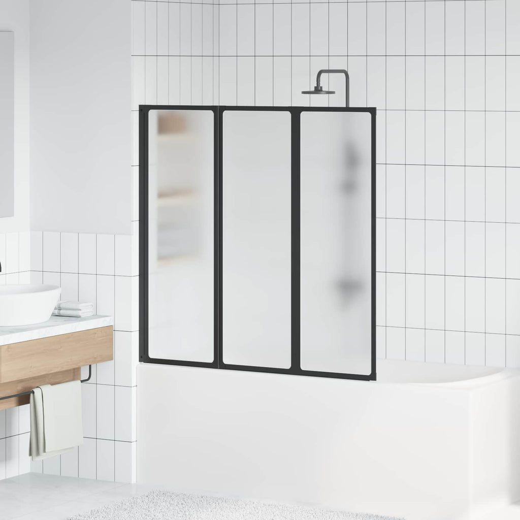 Parete doccia Nero 120 x 2 x 117 cm Alluminio e PP