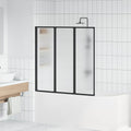 Parete doccia Nero 120 x 2 x 117 cm Alluminio e PP