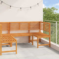 Set Panchina da Giardino 3 pz Marrone Legno di Acacia Massello
