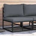 Mobili da Esterno Nero e antracite 70 x 71,5 x 71 cm Metallo