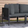 Mobili da Esterno con cuscino Antracite 80 x 80 x 71 cm Acciaio