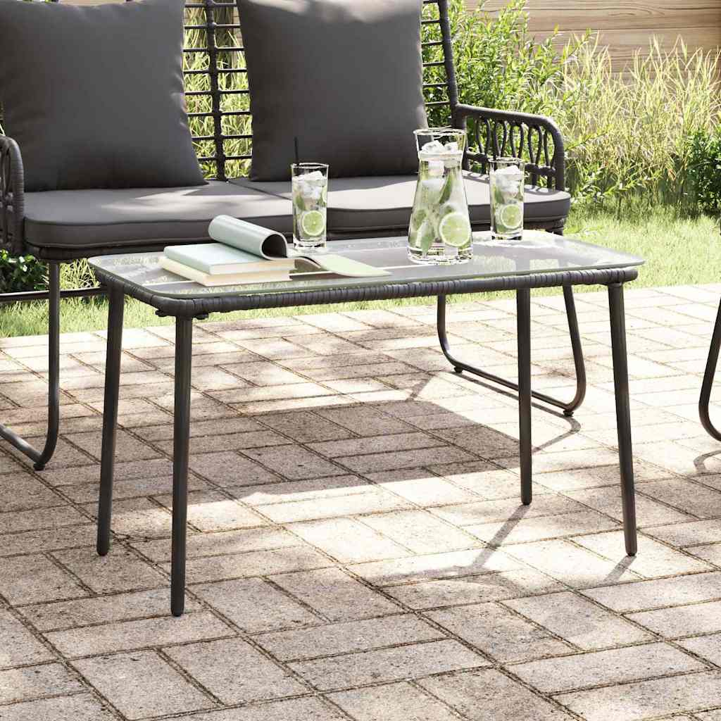 Tavolo da Giardino Nero 80 x 40 x 45 cm polyrattan