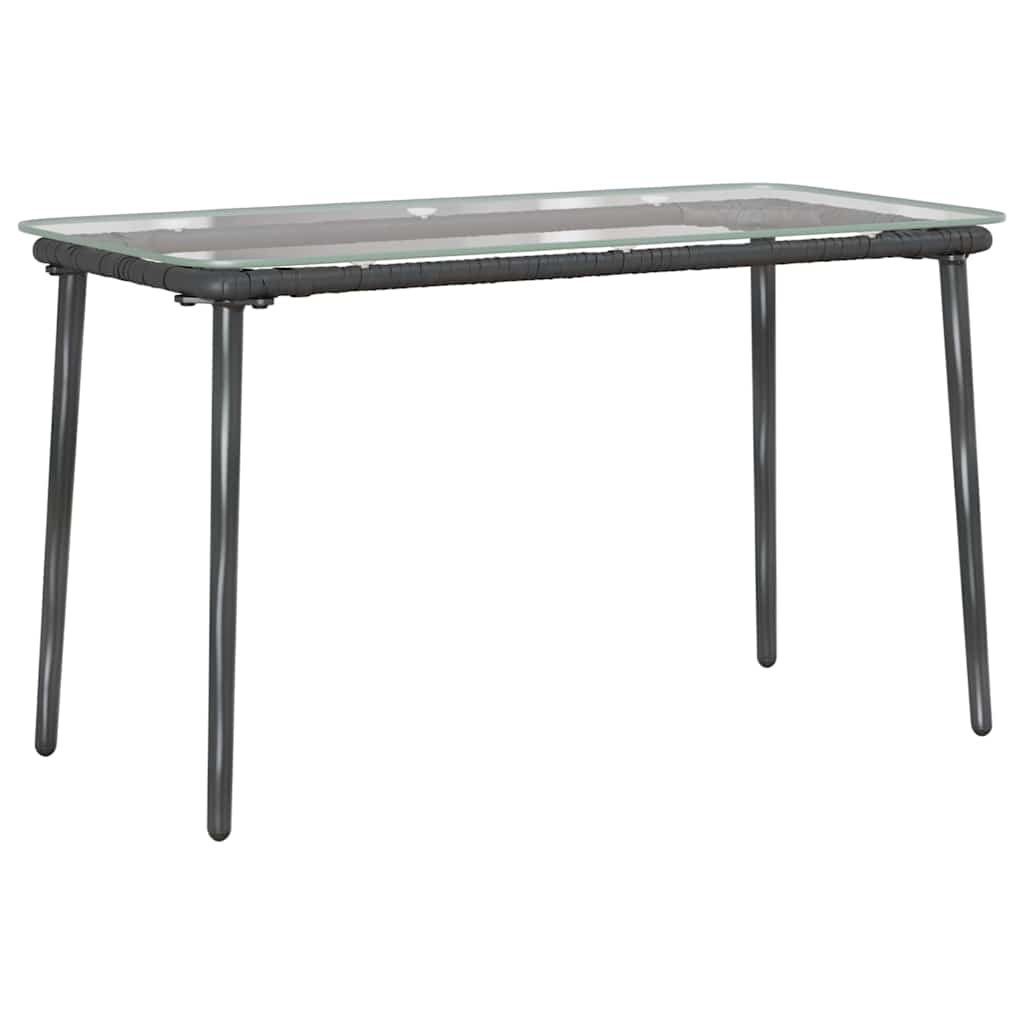 Tavolo da Giardino Nero 80 x 40 x 45 cm polyrattan