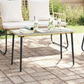 Tavolo da Giardino Naturale 80 x 40 x 45 cm polyrattan