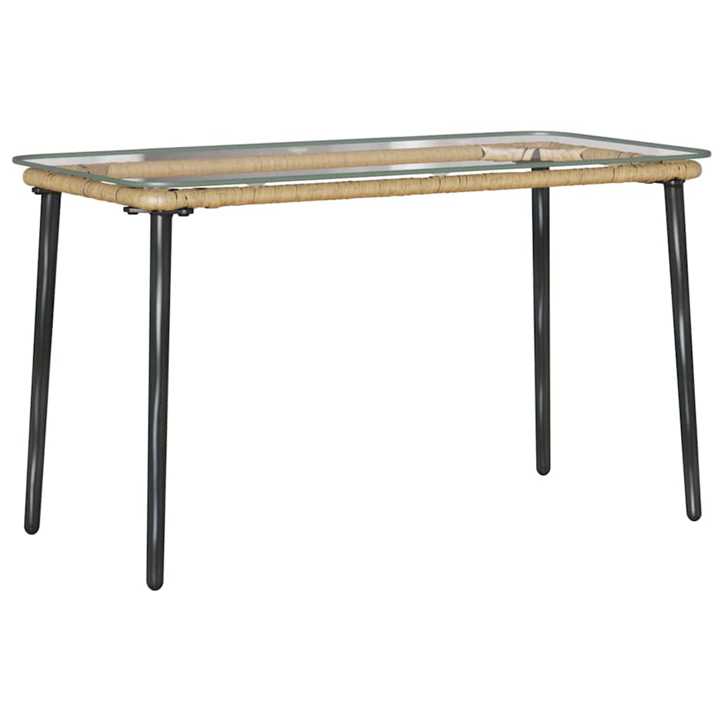 Tavolo da Giardino Naturale 80 x 40 x 45 cm polyrattan