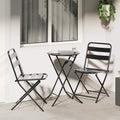 Set Bistro da Giardino 3 pz Antracite Acciaio