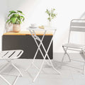 Tavolo da Giardino Bianco 50 x 50 x 72 cm Metallo