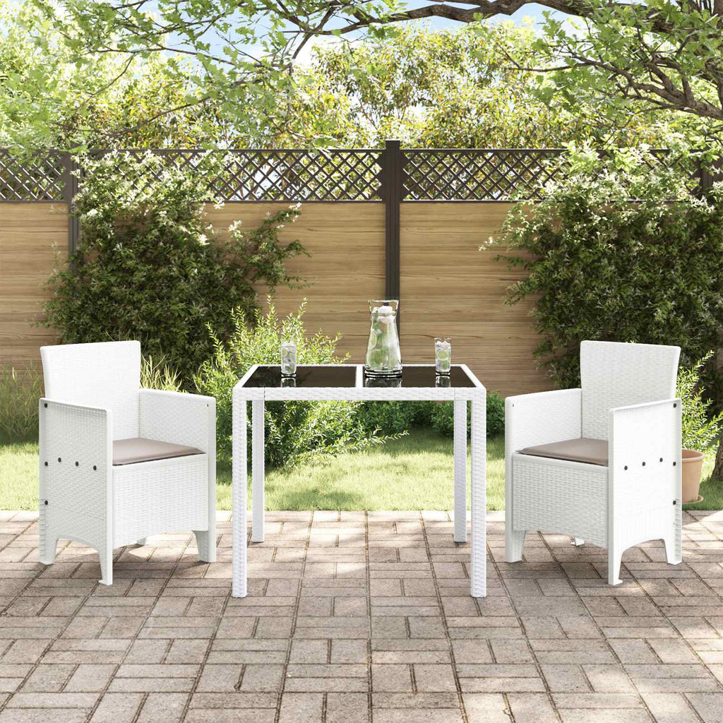 Sedia da Giardino 2 pz Bianco Polipropilene