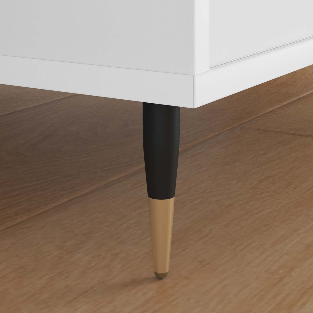 Piedini per mobili 12 pz Nero e Oro Ø 40 x 98 mm Ferro