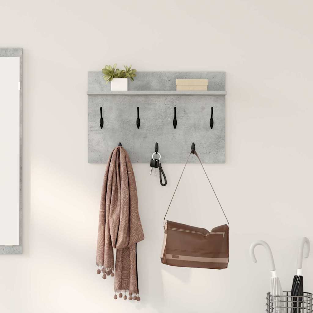 Appendiabiti a muro A parete Grigio cemento 60 x 40 x 12 cm