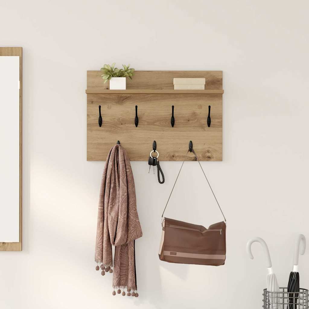 Appendiabiti a muro A parete Rovere artigianale 60 x 40 x 12 cm