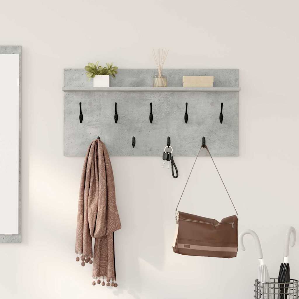 Appendiabiti a muro A parete Grigio cemento 80 x 40 x 12 cm