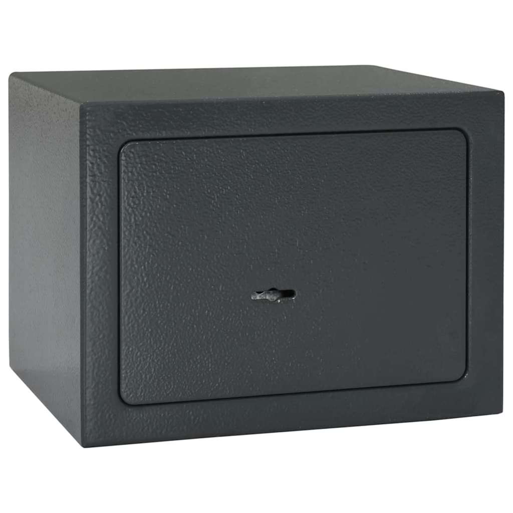 Cassaforte con blocco Grigio scuro 23 x 17 x 17 cm Acciaio