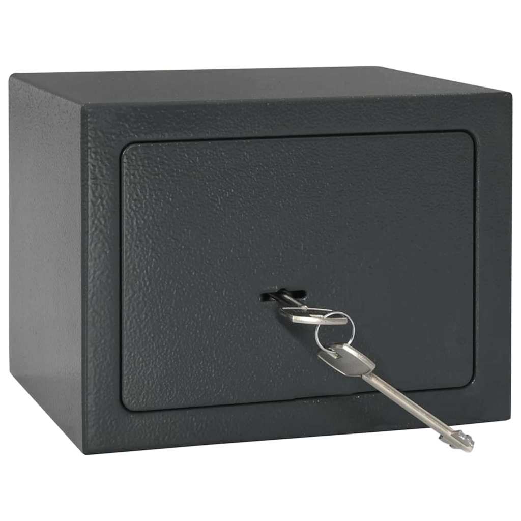 Cassaforte con blocco Grigio scuro 23 x 17 x 17 cm Acciaio