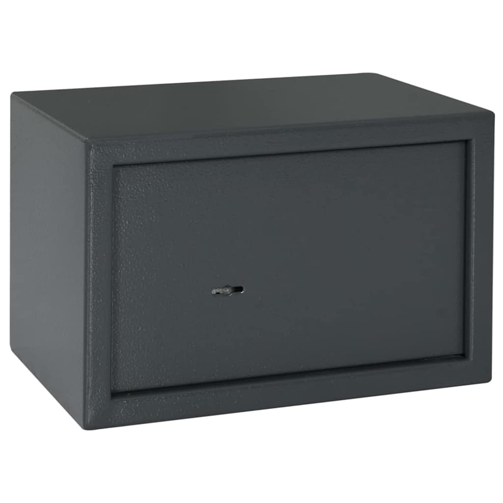 Cassaforte con blocco Grigio scuro 31 x 20 x 20 cm Acciaio