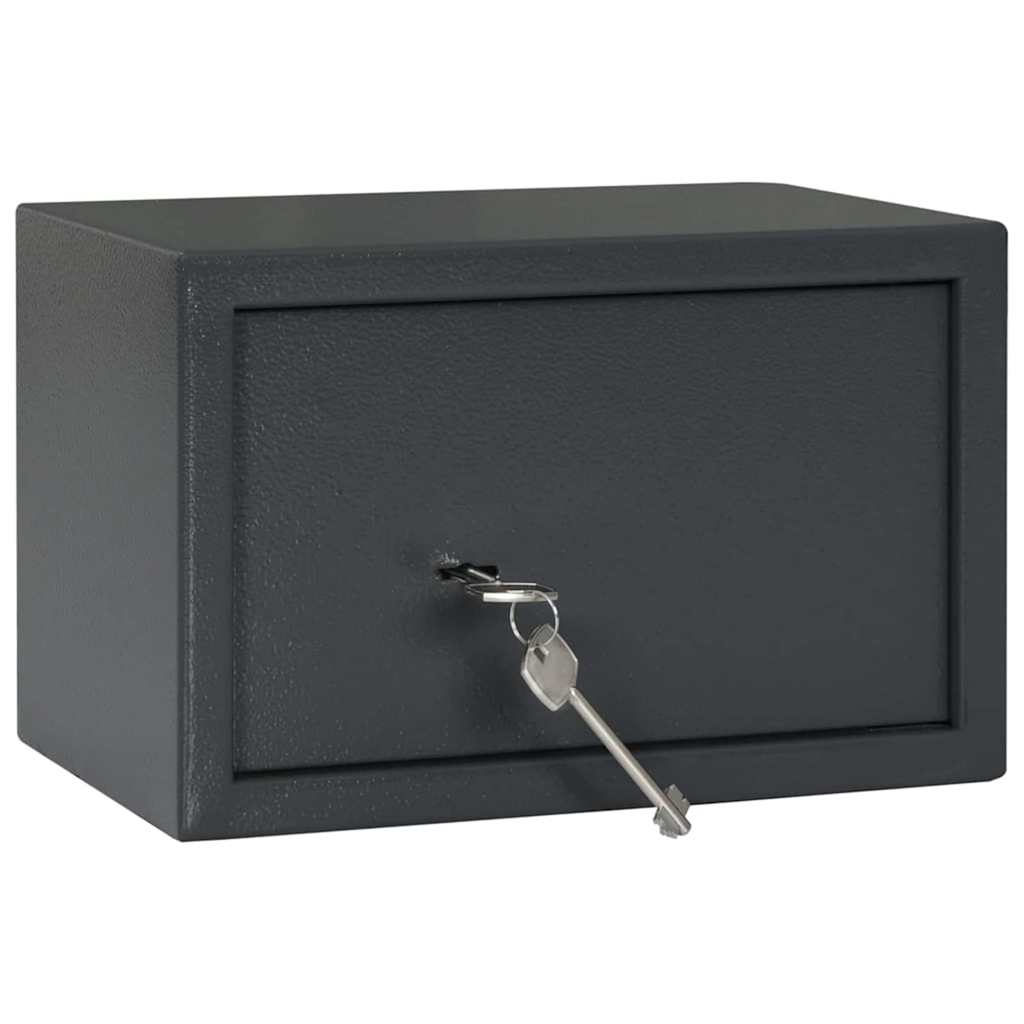 Cassaforte con blocco Grigio scuro 31 x 20 x 20 cm Acciaio