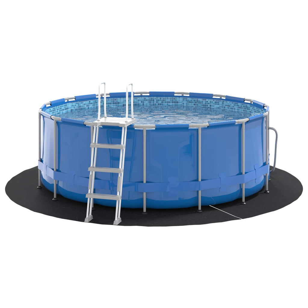 Telo per Fondo Piscina Nero Ø 244 cm Tessuto Non Tessuto