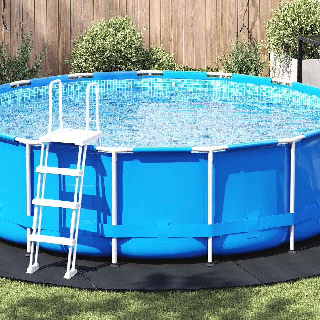 Telo per Fondo Piscina Nero Ø 458 cm Tessuto Non Tessuto