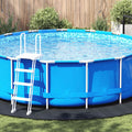 Telo per Fondo Piscina Nero Ø 458 cm Tessuto Non Tessuto