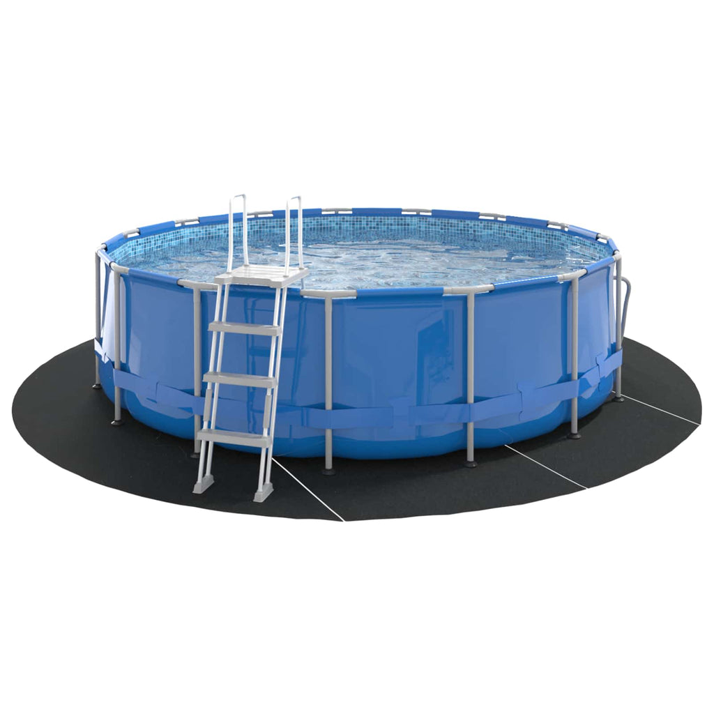 Telo per Fondo Piscina Nero Ø 458 cm Tessuto Non Tessuto