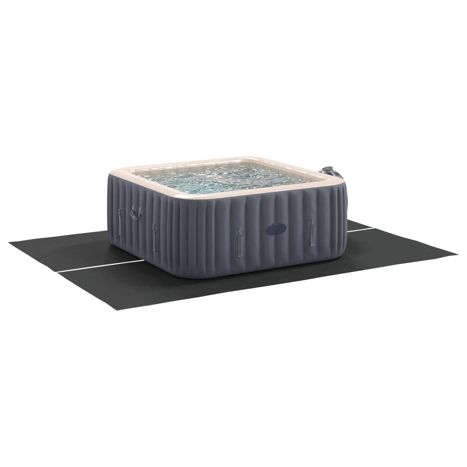 Telo per Fondo Piscina Regolabile Nero 300 x 220 x 0,1 cm