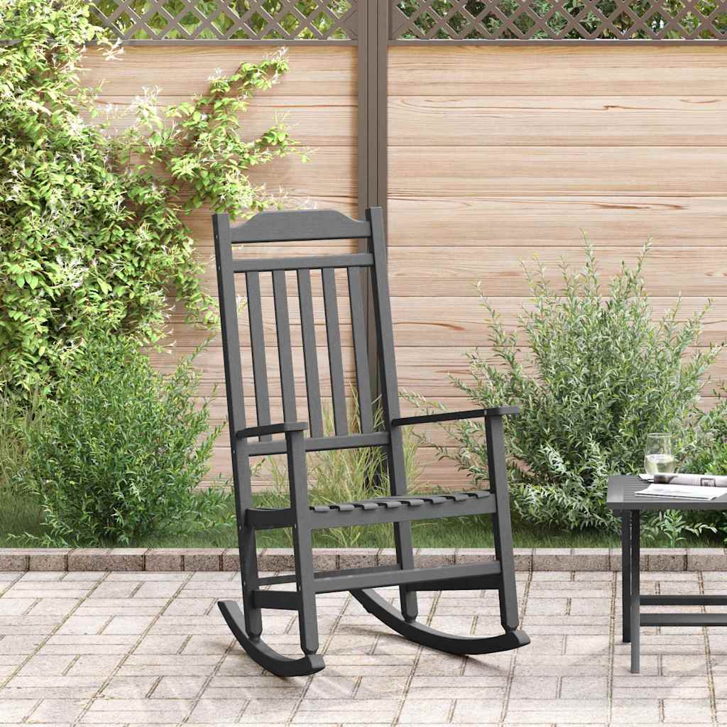 Sedia a dondolo Nero 84 x 65 x 114 cm Resina