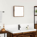 Specchio da bagno LED Legno vecchio 40 x 37 x 8.5 cm