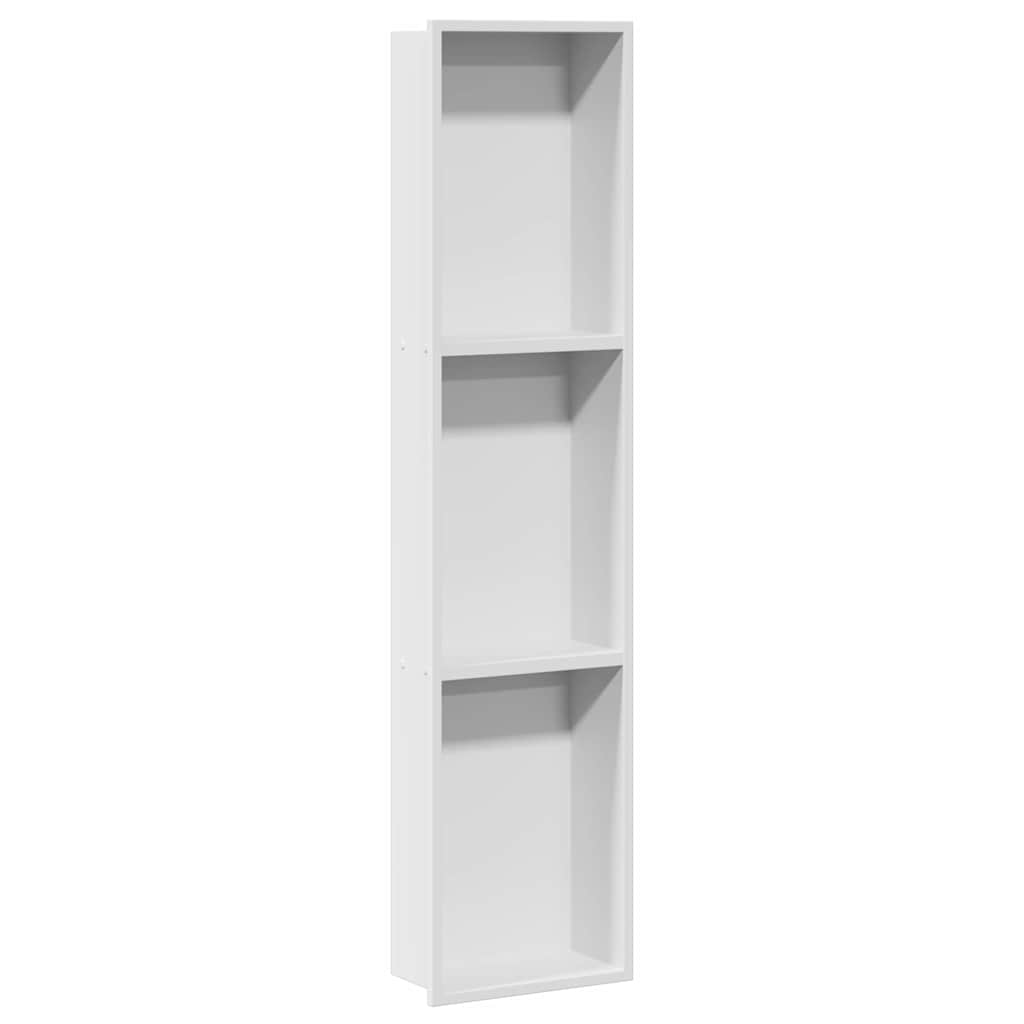 Nicchia per doccia Bianco 90 x 20 x 9,5 cm Acciaio inossidabile