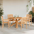 Set da Pranzo per Giardino 5 pz Naturale