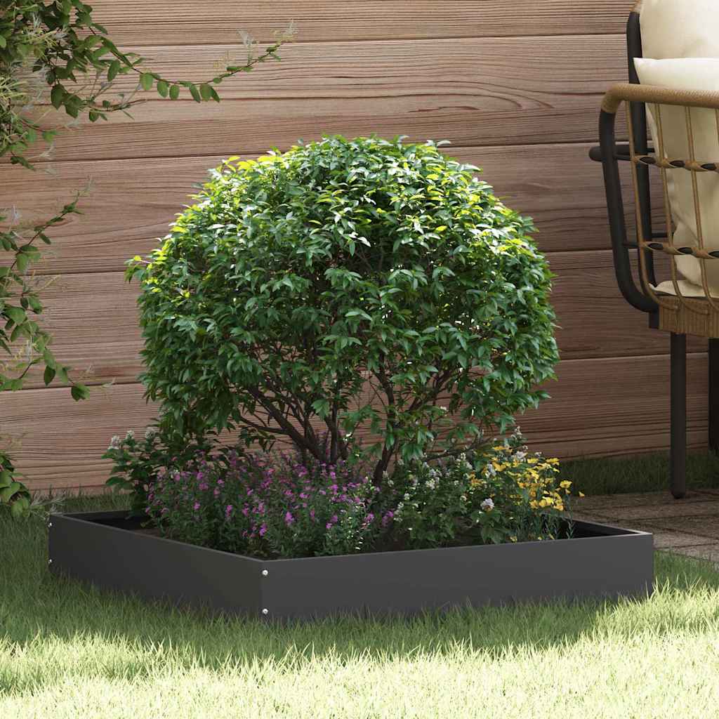 Bordura per Prato Nero 60 x 60 x 13 cm Acciaio