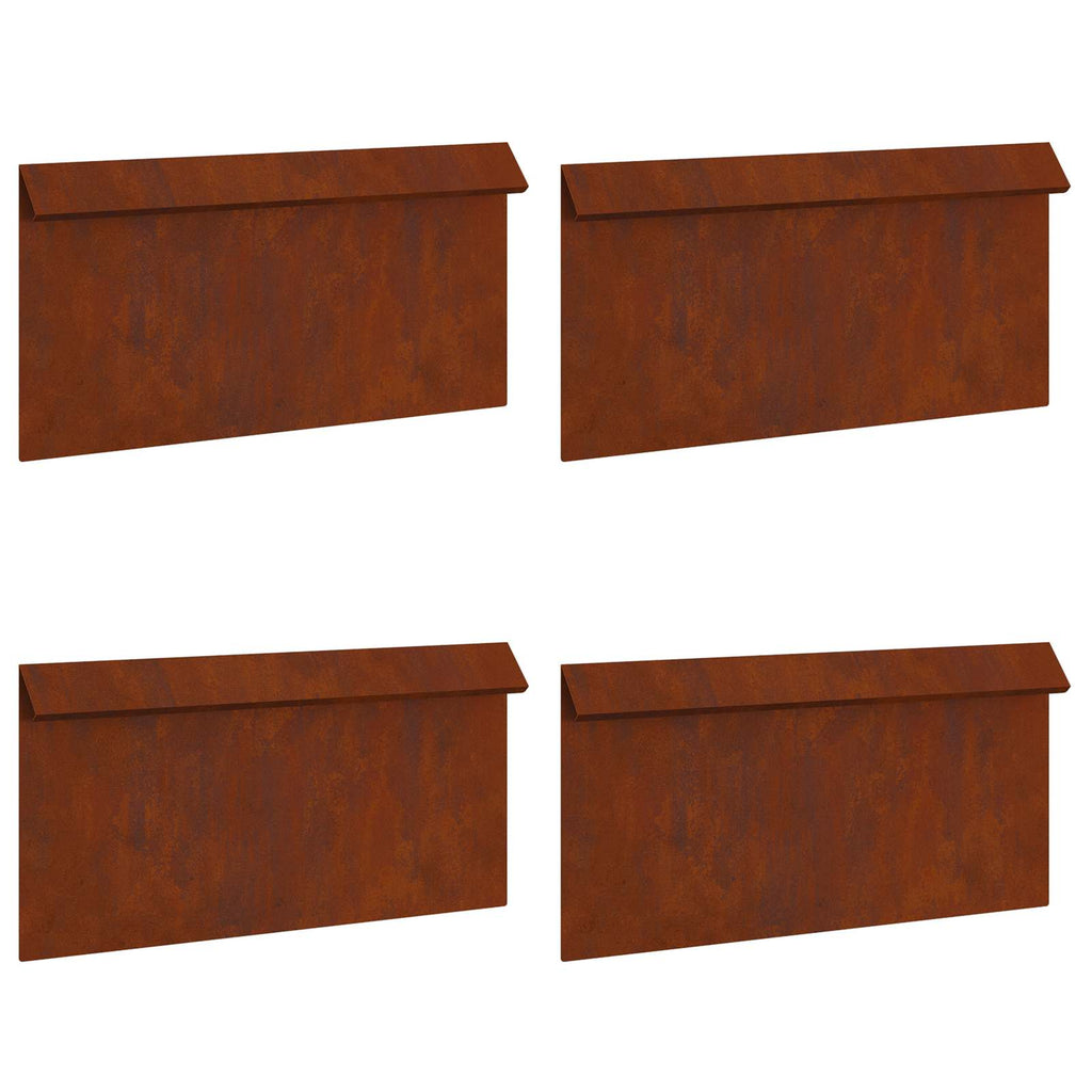 Recinto per lumache 4 pz 50 x 3,5 x 25 cm Ruggine