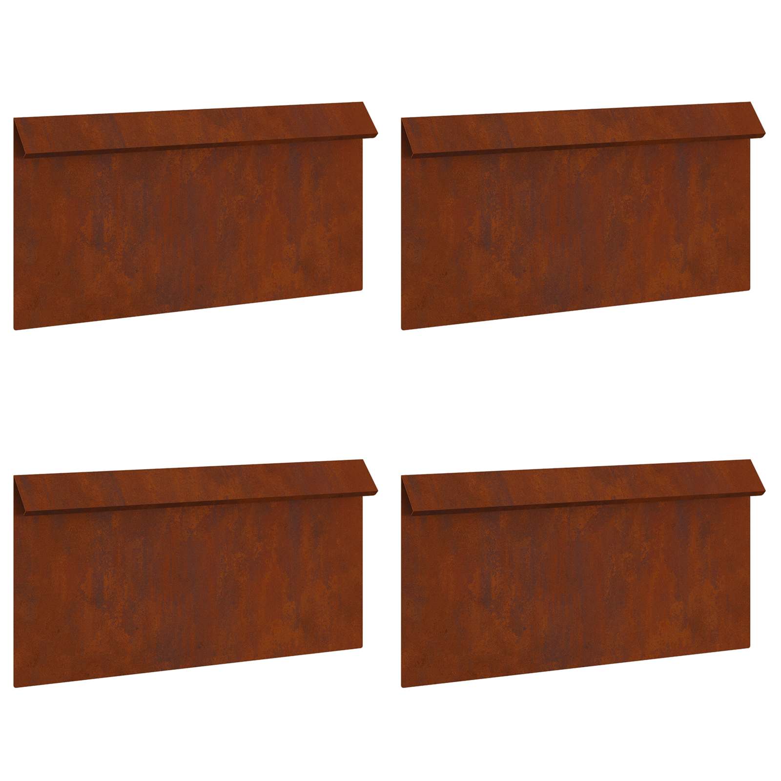 Recinto per lumache 4 pz 50 x 3,5 x 25 cm Ruggine