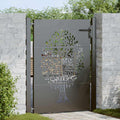Cancello da giardino con blocco Nero 110 x 130 cm