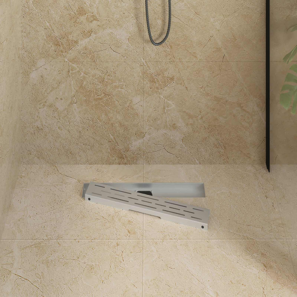 Scarico doccia con copertura in vetro e sifone a 360° 50 cm