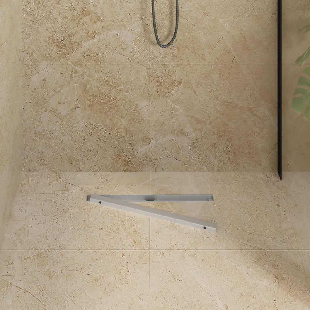 Scolascale per doccia a 360° con modello slim Argento 50 cm