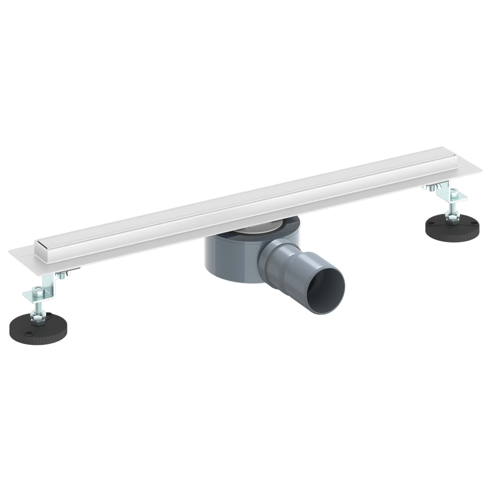 Scolascale per doccia a 360° con modello slim Argento 50 cm