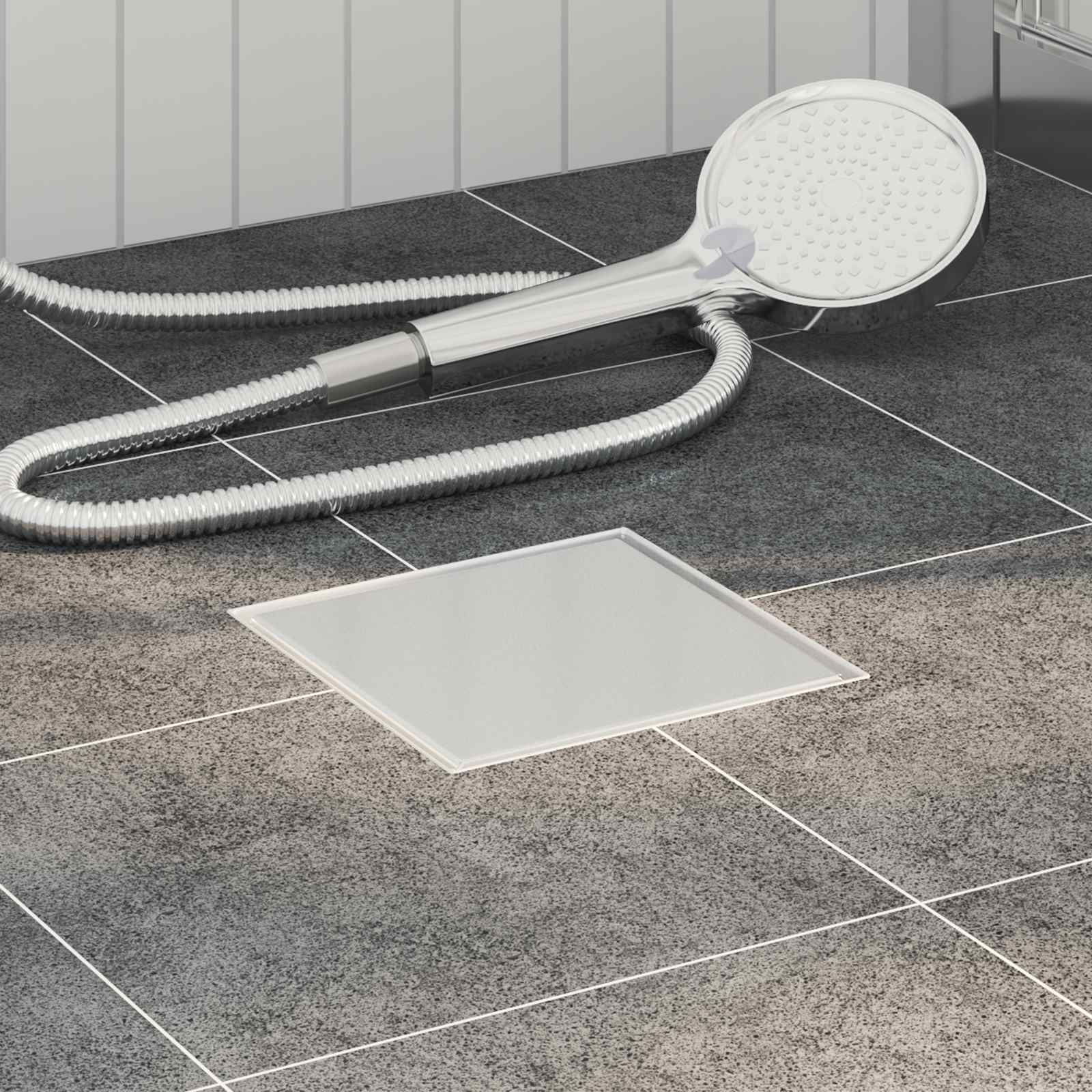 Drenaggio doccia 2 in 1 Argento 15 x 15 cm Acciaio Inox 304