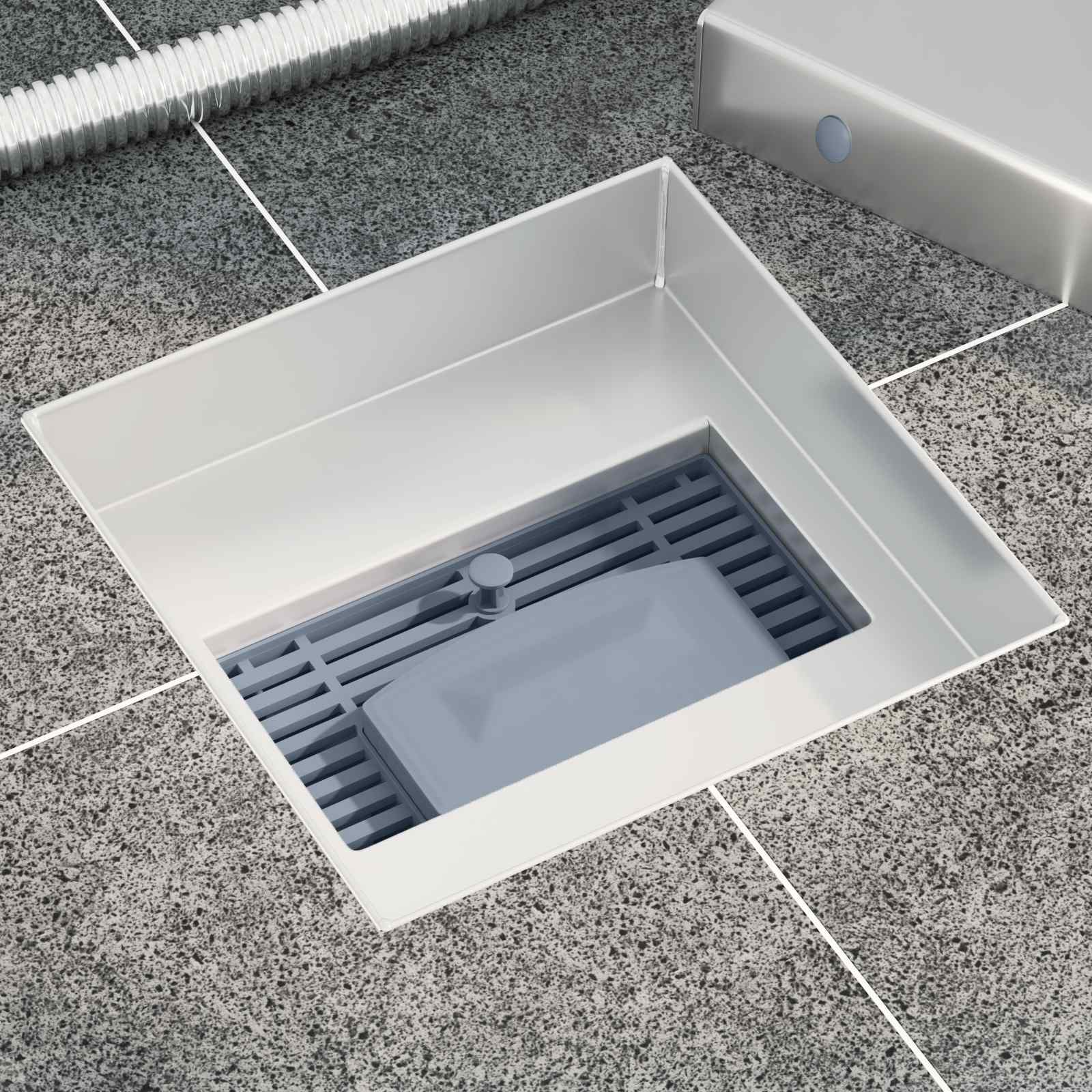 Drenaggio doccia 2 in 1 Argento 15 x 15 cm Acciaio Inox 304
