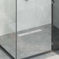 Drenaggio doccia con design a striscia Argento 50 cm