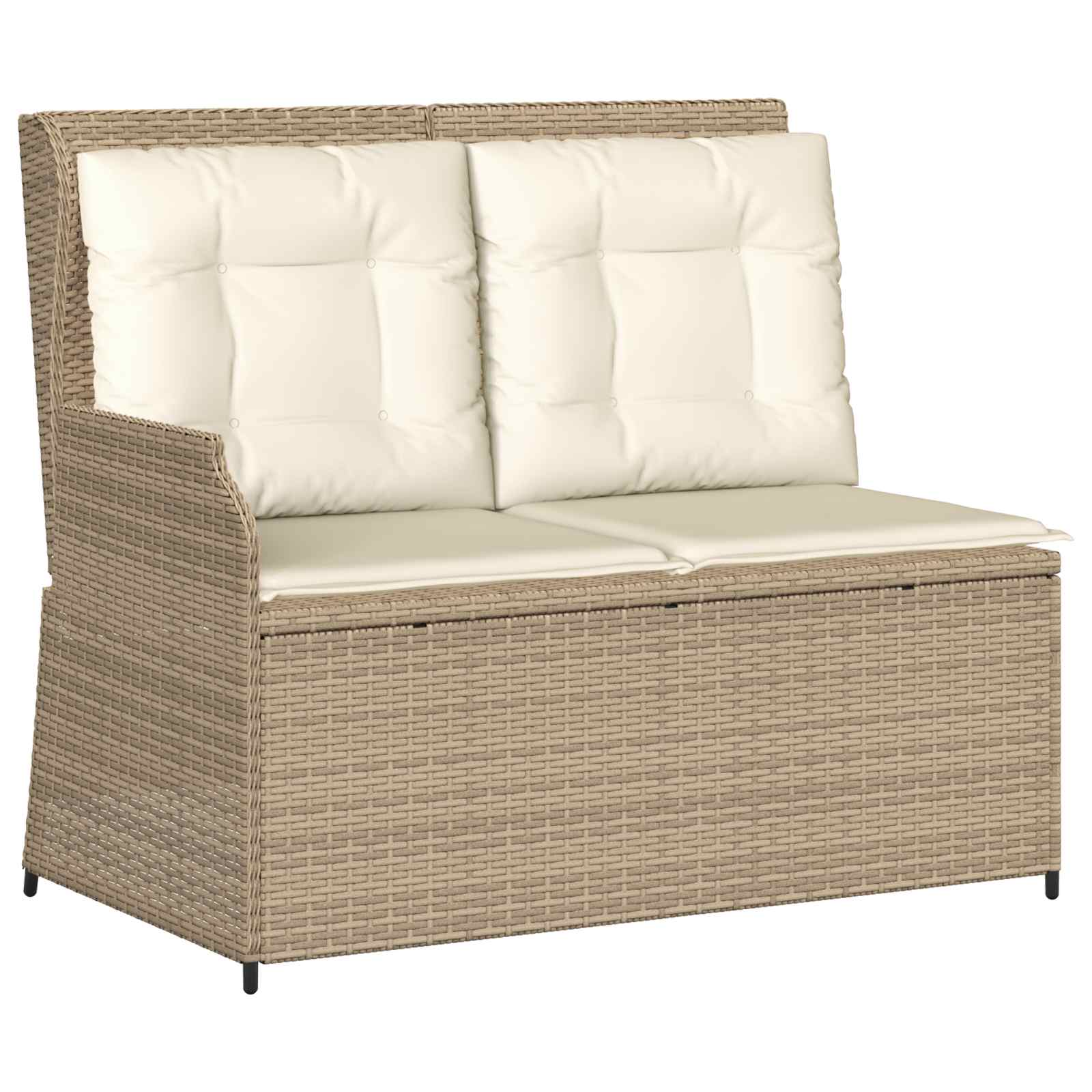 Panchina da giardino Beige polyrattan
