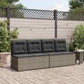 Panchina da giardino Grigio polyrattan