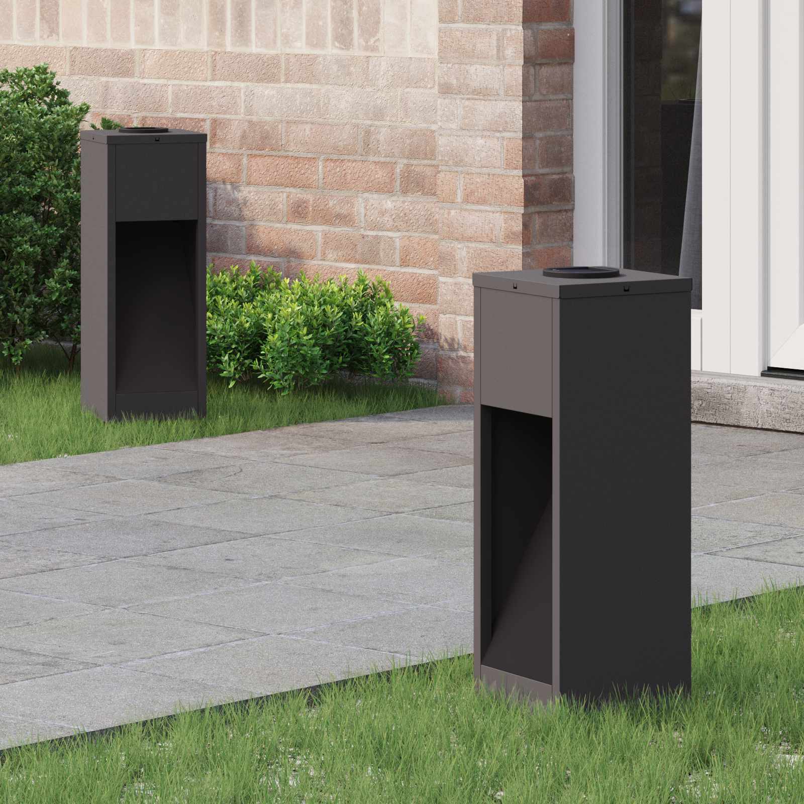 Lucina LED Solare da Percorso 2 pz Bianco caldo 18 x 18 x 50 cm