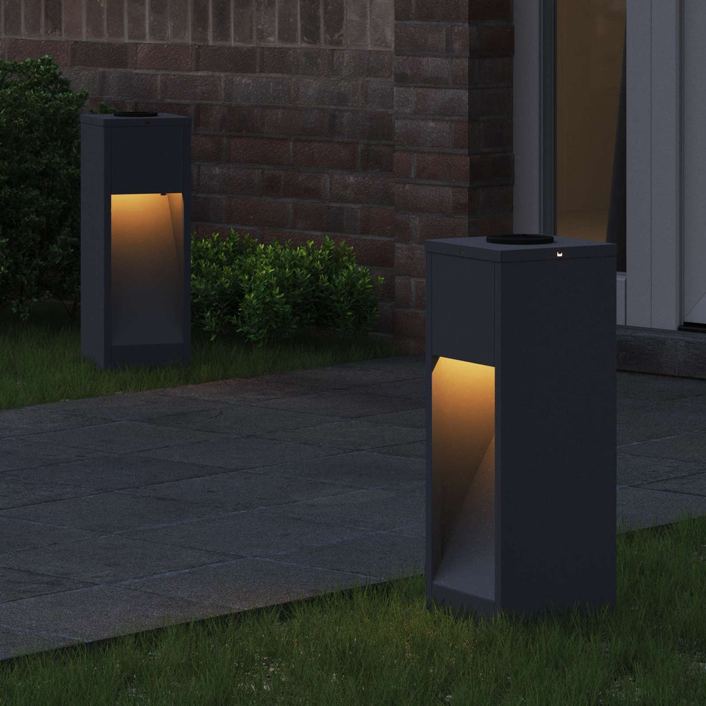 Lucina LED Solare da Percorso 2 pz Bianco caldo 18 x 18 x 50 cm