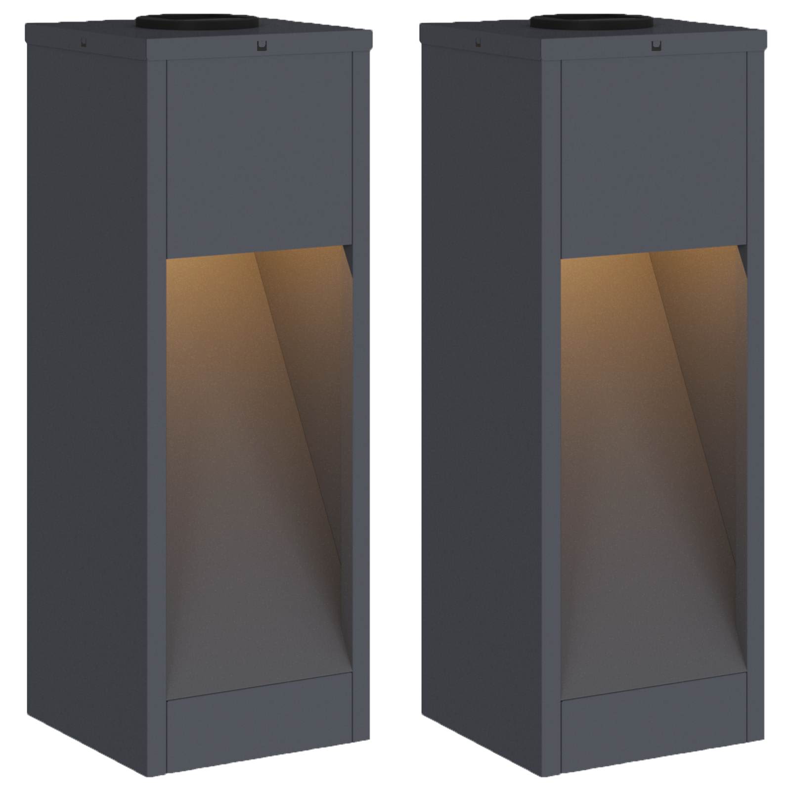 Lucina LED Solare da Percorso 2 pz Bianco caldo 18 x 18 x 50 cm